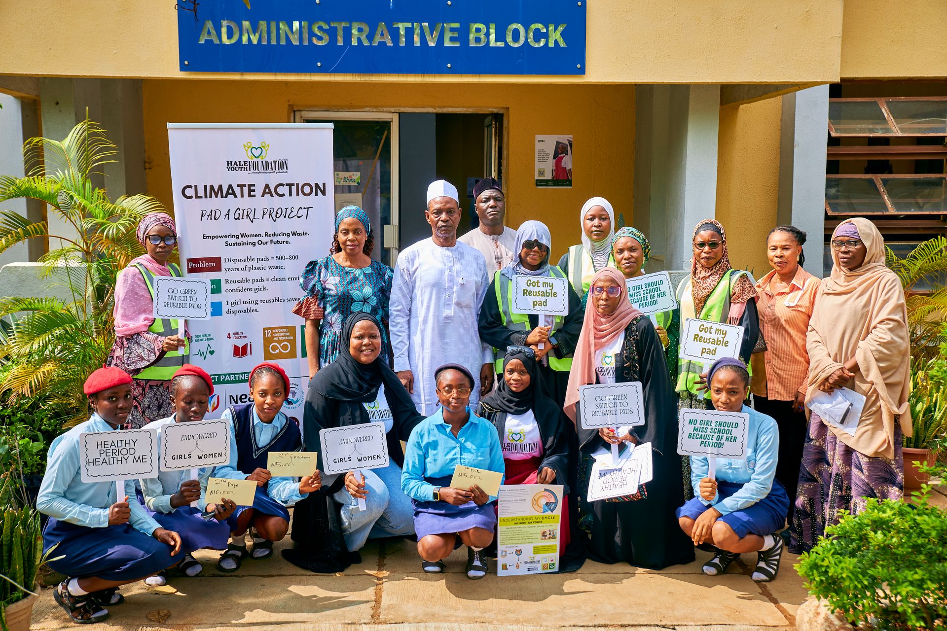 Community engagement during Pad-a-Girl distribution at Garki